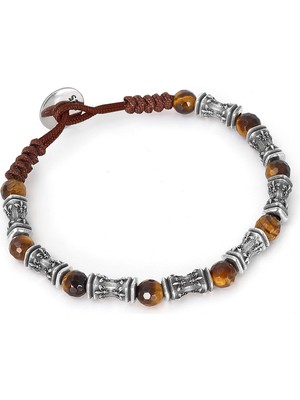 Boga Concave Fleur De Lis Erkek Gümüş Bileklik