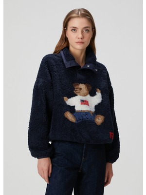 Polo Ralph Lauren Lacivert Ayıcık Jakarlı Sweatshirt