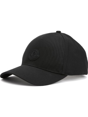 Moncler Siyah Logo Detaylı Kadın Şapka