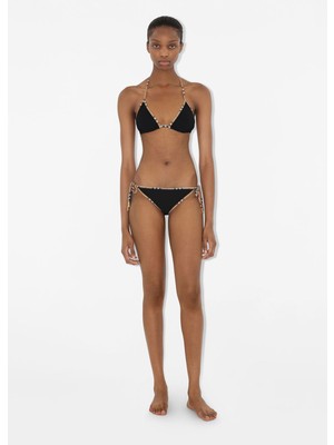 Burberry Check Trim Siyah Kadın Bikini Takımı