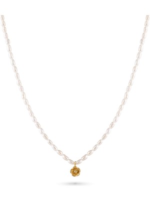 Ecru Atelier Lavien Gold 925 Ayar Gümüş Üzeri Altın Kaplama Kadın Inci Kolye