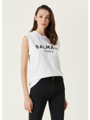 Balmain Beyaz Logolu Atlet