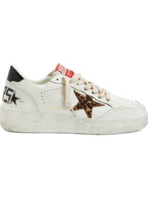 Golden Goose Ballstar Siyah Beyaz Kadın Deri Sneaker