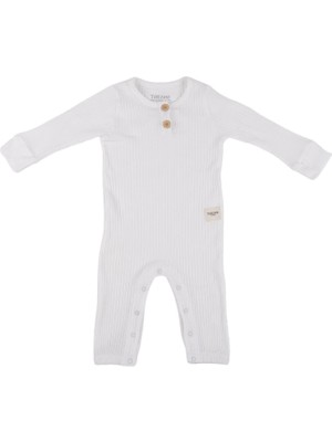 Totzee Ekru Fitilli Uzun Kollu Unisex Bebek Tulum