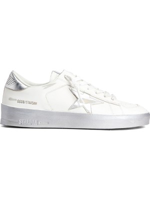 Golden Goose Stardan Beyaz Silver Kadın Deri Sneaker