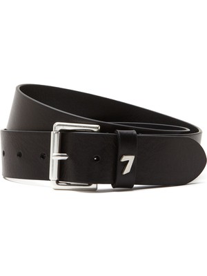 7 For All Mankind Siyah Erkek Deri Kemer