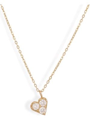 Ginza Design Jewelry Diamond Love Pırlanta Taşlı 14 Ayar Altın Kadın Kolye