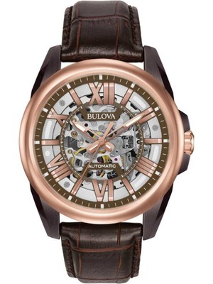 Bulova 98A165 Miyota 8N24 Kahverengi Deri Kol Saati