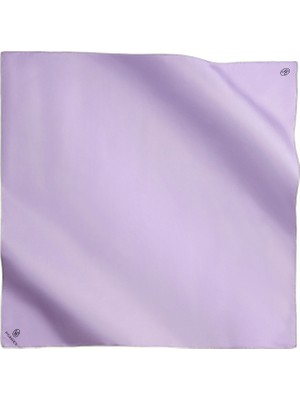 Poanes Twill Çift Baskılı Gümüş & Lila Ipek Eşarp