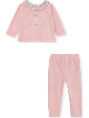 Pembe Pamuklu 2'li Kız Bebek Set