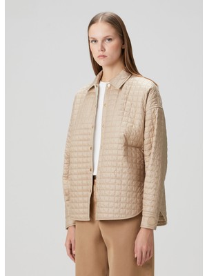 Moncler Bej Kapitoneli Ceket