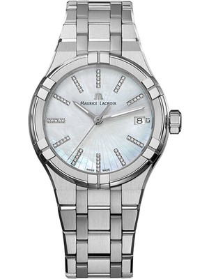 Maurice Lacroix ML-AI1106SS002170-1 Metalik Gri Çelik Kadın Kol Saati