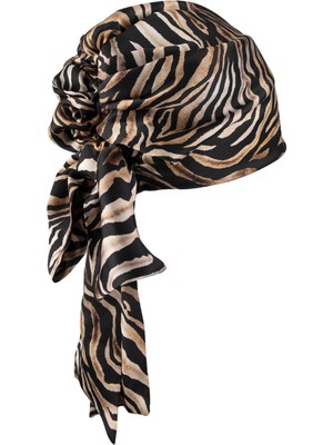 Sibi Hats Safari Vibes Zebra Desenli Ipek Kadın Bandana
