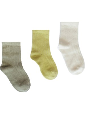 Lille Trove Renkli Unisex Bebek 3'lü Çorap Seti
