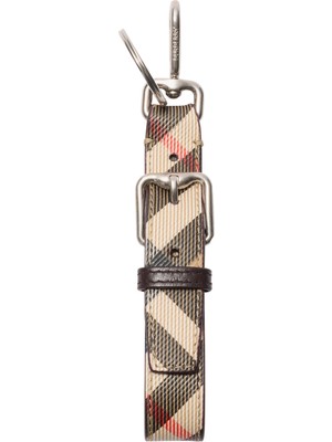 Burberry Keyring Bej Deri Erkek Anahtarlık