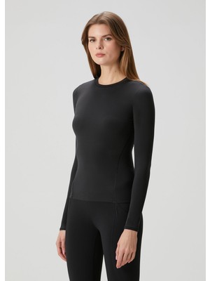 Lululemon Nulu Siyah Uzun Kollu T-Shirt