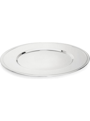 Es Collection Krom Metal Servis Tabağı 34 cm