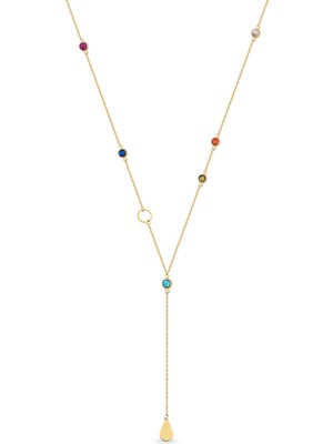 Orena Jewelry Rainbow 14 Ayar Altın Kadın Kolye