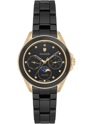 Wainer WA.18040-C Siyah Çelik Kol Saati