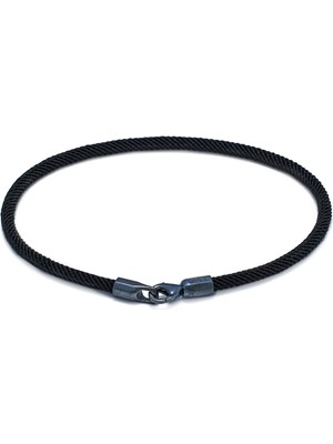 AtolyeWolf Oksit Siyah Woven Erkek Bileklik
