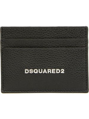 Dsquared2 Siyah Logo Detaylı Erkek Deri Kartlık