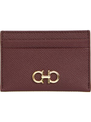 Ferragamo Bordo Kadın Deri Kartlık