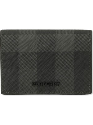 Burberry Check Gri Deri Erkek Kartlık