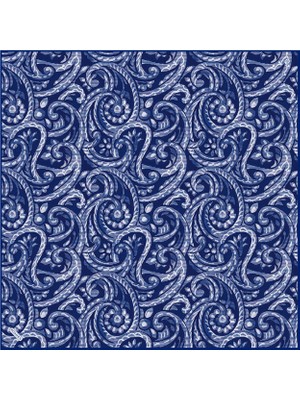 Poanes Paisley Dalgası Desenli Twill Ipek Kadın Eşarp