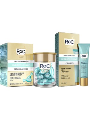 Roc Nemlendirici Göz Kremi ve 10'lu Kapsül Serum Cilt Bakım Seti