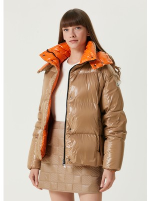 Moncler Parana Bej Kapüşonlu Puff Mont