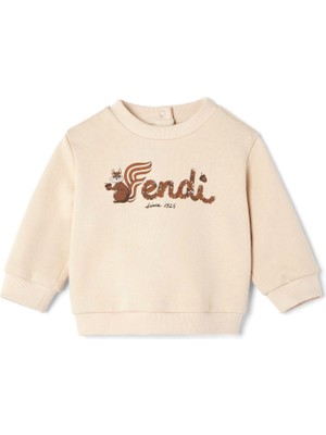 Fendi Açık Kahverengi Unisex Bebek Sweatshirt
