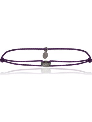 Melie Jewelry Hammered 925 Ayar Gümüş Ipli Erkek Bileklik