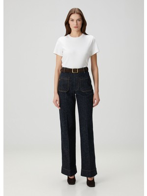 Victoria Beckham Alina Lacivert Jean Pantolon