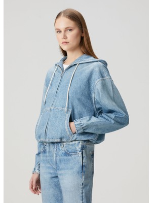 Rag & Bone Miramar Mavi Kapüşonlu Sweatshirt