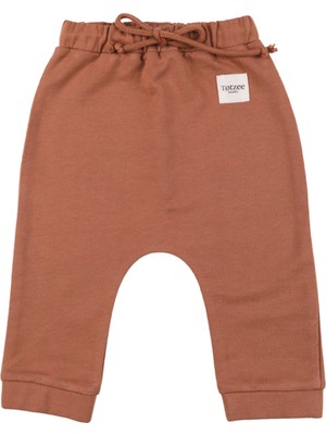 Totzee Camel Kahverengi Bağcıklı Basic Unisex Bebek Pantolon