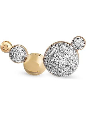 Rita Fine Jewelry Orbit Earring Pırlantalı 14 Ayar Altın Kadın Küpe