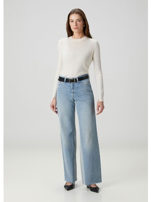 7 For All Mankind Panel Lotta Seabreeze Mavi Jean Pantolon