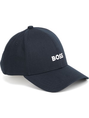 Boss Lacivert Logo Nakışlı Erkek Şapka