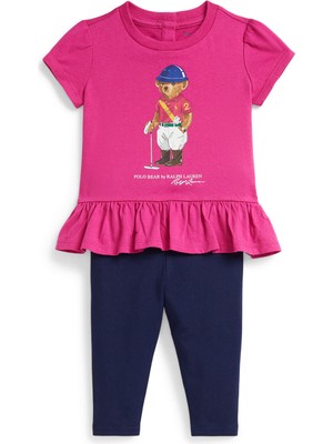 Polo Ralph Lauren Polo Bear 2li Pembe Kız Bebek Set