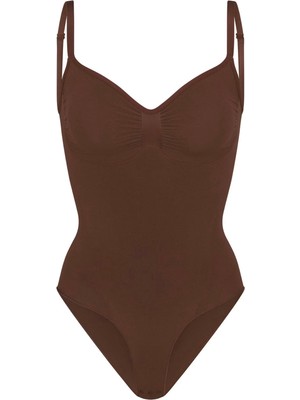 Skims Seamless Sculpt Brief Koyu Kahverengi Bodysuit