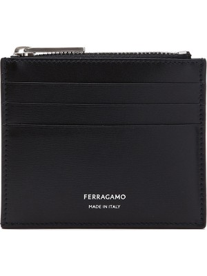 Ferragamo Florence Siyah Erkek Deri Kartlık