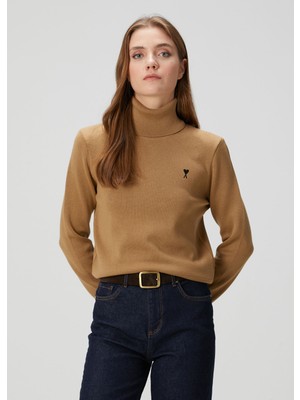 Ami Paris Camel Yün Kazak