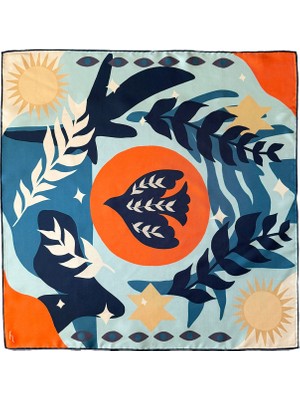 Folie Living In The Eye Of The Sun Renkli Ipek Kadın Fular 55 cm