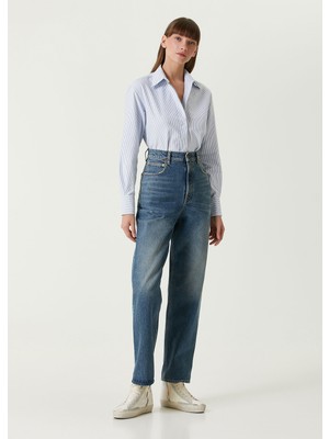 Golden Goose Mavi Wide Leg Jean Pantolon
