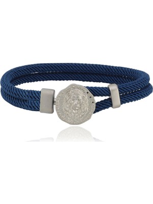 Melie Jewelry Leo 925 Ayar Gümüş Ipli Erkek Bileklik
