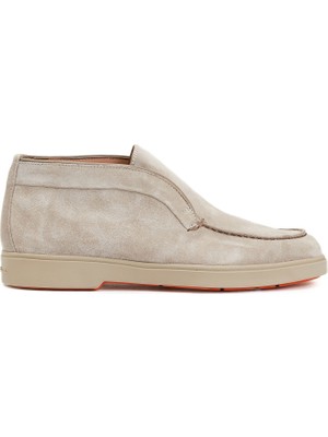 Santoni Gri Kadın Deri Loafer