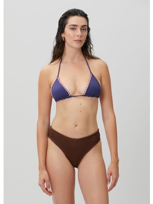 Frankie's Bikinis Nick Lacivert Üçgen Bikini Üstü