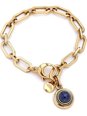 Mon Reve Dust Lapis Charm Altın Kaplama Kadın Zincir Bileklik