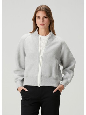 Canada Goose Sierra Fleece Gri Yün Bomber Ceket
