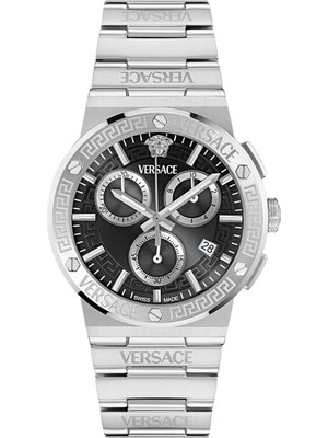 Versace VRSCVEKMA0325 Metalik Gri Çelik Unisex Kol Saati